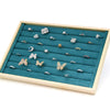 Jewelry Tray Solid Wood Geometric Artistic Style For Ring Earrings Necklace Bracelet Storage And Display