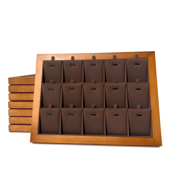Jewelry Tray Solid Wood Geometric Splicing Style For Jewelry Storage Display