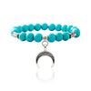Jewelry Turquoise Beaded Stretchy Rope Bracelet Handmade With Tree Of Life Pendant For Women