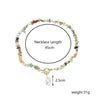 Jewelry Turquoise Geometric Bohemian Style Electroplated Women's Natural Stone Necklace