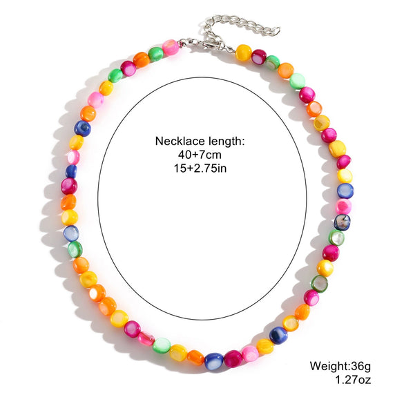 Jewelry Turquoise Geometric Bohemian Style Electroplated Women's Natural Stone Necklace