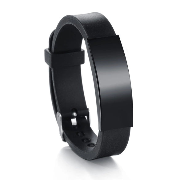 Jewelry Twist Woven Leather Stainless Steel Bracelet Engraved Electroplated