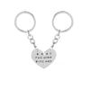 Jewelry Two Piece Splicing Heart Necklace Keychain
