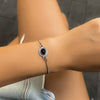 Jewelry Vintage Pendant Adjustable Turquoise Bracelet Alloy Geometric Pattern Diamond Treated