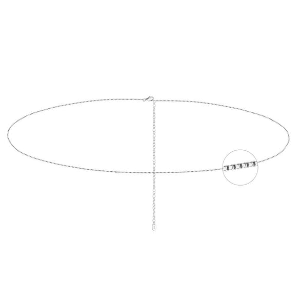 Jewelry Waist Chain Body Chain S925 Sterling Silver Geometric Electroplating For Women