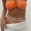 Jewelry Waist Chain Sexy Acrylic Beads Beaded Body Chain With Rice Beads Shells Clay Imitation Pearls