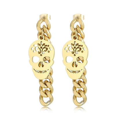 Fashion Geometric Plating Stainless Steel No Inlaid 18K Gold Plated Earrings