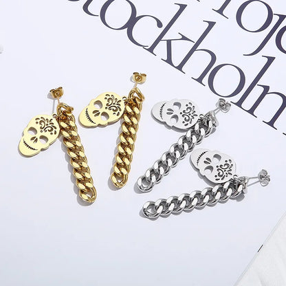 Fashion Geometric Plating Stainless Steel No Inlaid 18K Gold Plated Earrings