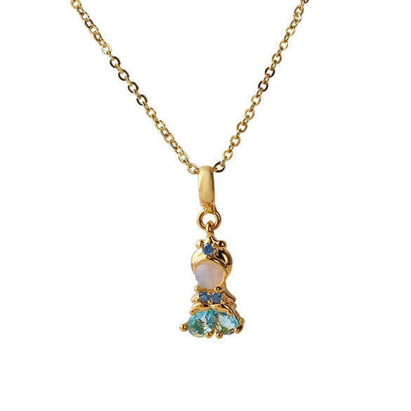 Jewelry Women Princess Pendant Necklace Zircon Inlaid With Cartoon Characters