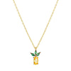 Jewelry Women's Copper Rhinestone Fruitshaped Pendant Clavicle Necklace With Zircon