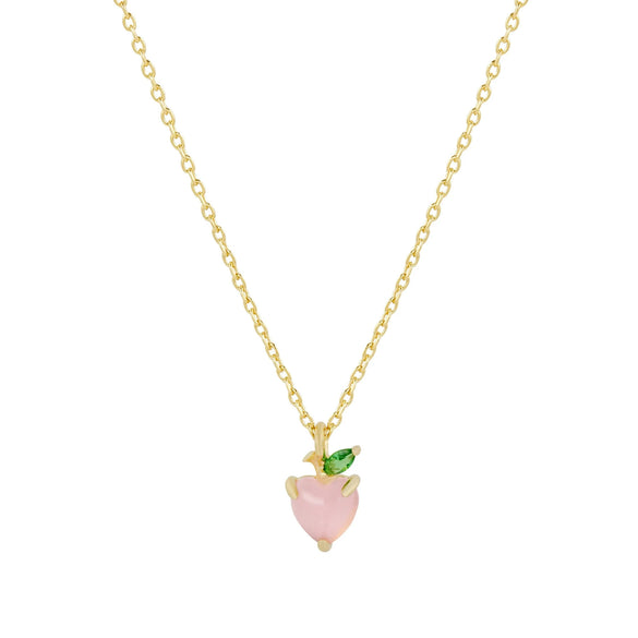 Jewelry Women's Copper Rhinestone Fruitshaped Pendant Clavicle Necklace With Zircon