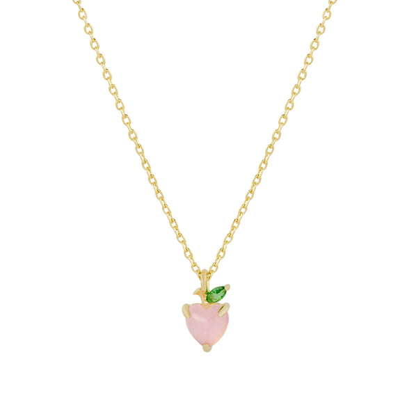 Jewelry Women's Copper Rhinestone Fruitshaped Pendant Clavicle Necklace With Zircon