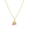 Jewelry Women's Copper Rhinestone Fruitshaped Pendant Clavicle Necklace With Zircon