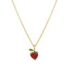 Jewelry Women's Copper Rhinestone Fruitshaped Pendant Clavicle Necklace With Zircon