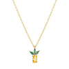 Jewelry Women's Copper Rhinestone Fruitshaped Pendant Clavicle Necklace With Zircon