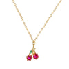 Jewelry Women's Copper Rhinestone Fruitshaped Pendant Clavicle Necklace With Zircon