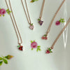 Jewelry Women's Copper Rhinestone Fruitshaped Pendant Clavicle Necklace With Zircon