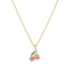 Jewelry Women's Copper Rhinestone Fruitshaped Pendant Clavicle Necklace With Zircon