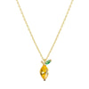 Jewelry Women's Copper Rhinestone Fruitshaped Pendant Clavicle Necklace With Zircon