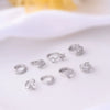 Jewelry Women's Metal Geometric Shape Microinlaid Zircon Ear Bone Small Ear Buckle Piercing Electroplated