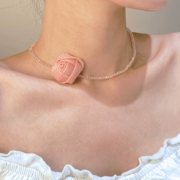 Jewelry Women's Polyester Feather Flower Shape Handmade Necklace