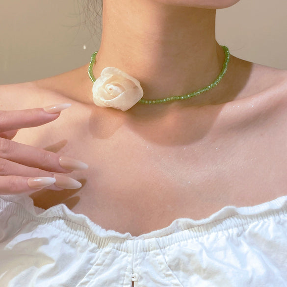 Jewelry Women's Polyester Feather Flower Shape Handmade Necklace