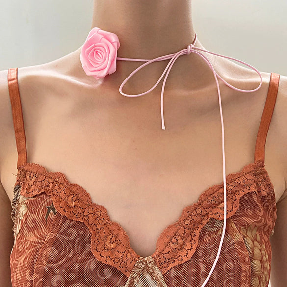 Jewelry Women's Polyester Feather Flower Shape Handmade Necklace