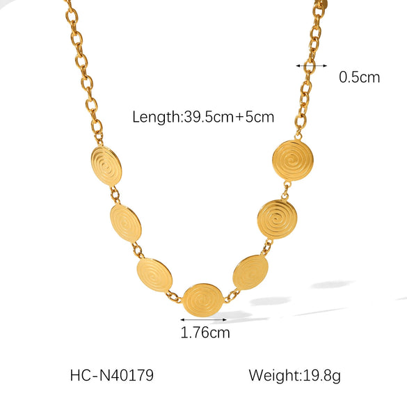 Jewelry Women's Titanium Steel Threaded Ring Necklace Bracelet Earrings With Geometric Pattern And Electroplating Treatment