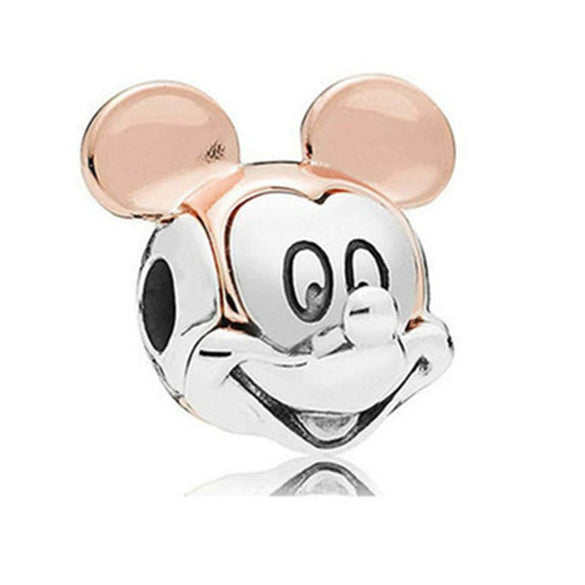 Jewelry Zinc Alloy Cartoon Mouse Pendant With Totem Pattern Electroplating Decoration