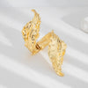 Jewelry Zinc Alloy Exaggerated Leaves Winding Opening Bracelet Electroplating
