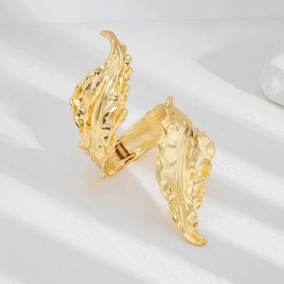 Jewelry Zinc Alloy Exaggerated Leaves Winding Opening Bracelet Electroplating
