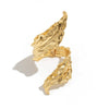 Jewelry Zinc Alloy Exaggerated Leaves Winding Opening Bracelet Electroplating