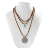 Jewelry Zinc Alloy Flower Pendant Flannel Necklace Electroplating Geometric Style For Women