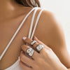 Jewelry Zinc Alloy Geometric Arc Ring Electroplating