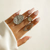 Jewelry Zinc Alloy Geometric Arc Ring Electroplating