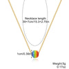 Jewelry Zinc Alloy Geometric Rainbow Pendant Clavicle Chain Multi Layer Couple Necklace