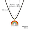 Jewelry Zinc Alloy Geometric Rainbow Pendant Clavicle Chain Multi Layer Couple Necklace