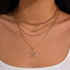 Jewelry Zinc Alloy Geometric Snake Bone Chain Imitation Pearl Multi Layer Necklace For Women Electroplated
