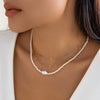 Jewelry Zinc Alloy Geometric Snake Bone Chain Imitation Pearl Multi Layer Necklace For Women Electroplated