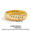 Jewelry Zinc Alloy Plain Ring Bracelet With Thread Texture And Electroplating