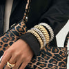 Jewelry Zinc Alloy Plain Ring Bracelet With Thread Texture And Electroplating