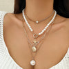 Jewelry Zinc Alloy Resin Beaded Necklace With Starfish Shell Star Shape Retro Electroplating For Women