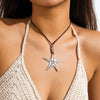 Jewelry Zinc Alloy Star Geometric Electroplating Necklace For Women