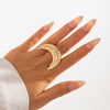 Jewelry Zinc Alloy Star Shape Ins Style Electroplated Ring