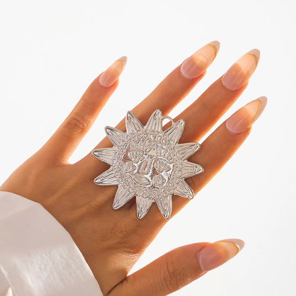 Jewelry Zinc Alloy Star Shape Ins Style Electroplated Ring