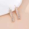 Jewelry Zircon Inlaid Copper Bamboo Chain Threepiece Set Necklace Earrings Bracelet