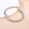 Jewelry Zircon Inlaid Copper Bamboo Chain Threepiece Set Necklace Earrings Bracelet