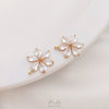 14K Gold Color Retention Natural Zircon Floral Jewelry Set Flower Pendant Ring And Earrings Handmade Diy Jewelry Accessories