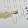 14K Gold Electroplated Stainless Steel Fivepointed Star Cross Love Clavicle Chain With Ochain