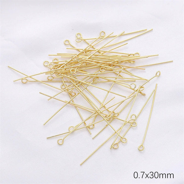 14K Gold Jewelry Accessories With Geometric Style Electroplated Beaded Extended Chain And Lobster Clasp For Diy Bracelet And Necklace